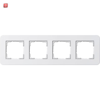 GIR214410 / Abdeckrahmen 4f Gira E3 Reinweiß/Reinweiß / EAN 4010337023746