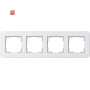 GIR214410 / Abdeckrahmen 4f Gira E3 Reinweiß/Reinweiß / EAN 4010337023746