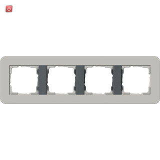 GIR214422 / Abdeckrahmen 4f Gira E3 Grau/Anthrazit / EAN 4010337023982