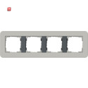 GIR214422 / Abdeckrahmen 4f Gira E3 Grau/Anthrazit / EAN...