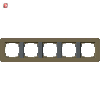 GIR215426 / Abdeckrahmen 5f Gira E3 Umbra/Anthrazit / EAN 4010337024491