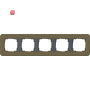 GIR215426 / Abdeckrahmen 5f Gira E3 Umbra/Anthrazit / EAN 4010337024491
