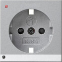 GIR93626 / Abd. SCHUKO LED-Leuchte + SH System 55 F Alu /...