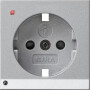 GIR93626 / Abd. SCHUKO LED-Leuchte + SH System 55 F Alu / EAN 4010337025252