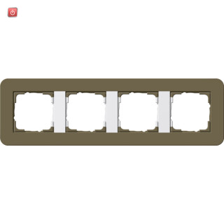 GIR214416 / Abdeckrahmen 4f Gira E3 Umbra/Reinweiß / EAN 4010337024422