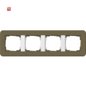 GIR214416 / Abdeckrahmen 4f Gira E3 Umbra/Reinweiß...