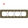 GIR214416 / Abdeckrahmen 4f Gira E3 Umbra/Reinweiß / EAN 4010337024422