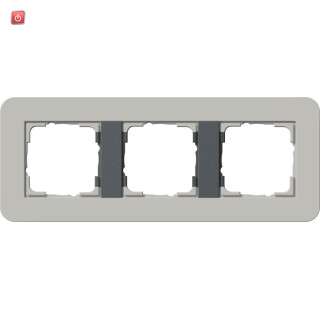 GIR213422 / Abdeckrahmen 3f Gira E3 Grau/Anthrazit / EAN 4010337023975