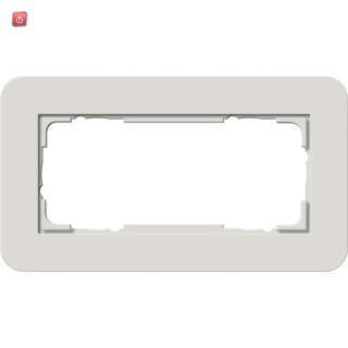 GIR1002421 / Abdeckrahmen 2f o.M. Gira E3 Hellgrau/Anthrazit / EAN 4010337023883