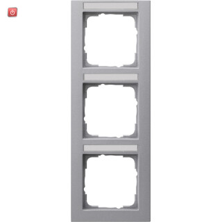 GIR110325 / Abdeckrahmen 3f senkr. BSF Gira E2 F Alu / EAN 4010337084228