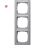 GIR110325 / Abdeckrahmen 3f senkr. BSF Gira E2 F Alu / EAN 4010337084228