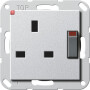 GIR277826 / Steckd. BS 13 A gesch. + SH System 55 F Alu / EAN 4010337079491