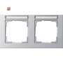 GIR109225 / Abdeckrahmen 2f waager. BSF Gira E2 F Alu / EAN 4010337084112