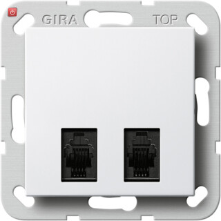 GIR590703 / D-Buchse 2f Plus System 55 Reinweiß / EAN 4010337105589
