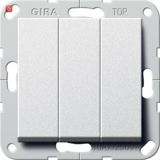 GIR283226 / Wippschalter 3f Wechselsch. System 55 F Alu / EAN 4010337832263
