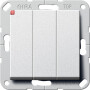GIR283226 / Wippschalter 3f Wechselsch. System 55 F Alu / EAN 4010337832263