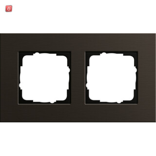 GIR212127 / Abdeckrahmen 2f Gira Esprit Alum.Braun / EAN 4010337109082