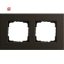 GIR212127 / Abdeckrahmen 2f Gira Esprit Alum.Braun / EAN 4010337109082