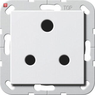 GIR277403 / Steckd. BS Round Pin 15 A SH System 55 Reinweiß / EAN 4010337079217