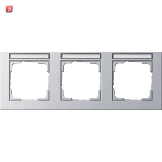 GIR109325 / Abdeckrahmen 3f waager. BSF Gira E2 F Alu / EAN 4010337084181