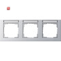 GIR109325 / Abdeckrahmen 3f waager. BSF Gira E2 F Alu / EAN 4010337084181