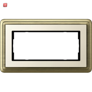 GIR1002623 / Abdeckrahmen 2f o.M. ClassiX Bronze-Cremeweiß / EAN 4010337099574