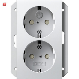 GIR273127 / SCHUKO 2f SH f. UP-Dose 1f System 55 Reinweiß m / EAN 4010337881124