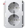 GIR273127 / SCHUKO 2f SH f. UP-Dose 1f System 55 Reinweiß m / EAN 4010337881124