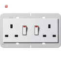GIR278303 / 2f-Steckd. BS 13 A gesch. + SH System 55 BS...