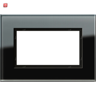 GIR100105 / Abdeckrahmen 1,5f Gira Esprit G Schwarz / EAN 4010337881391