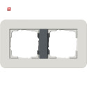 GIR212421 / Abdeckrahmen 2f Gira E3 Hellgrau/Anthrazit /...