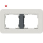 GIR212421 / Abdeckrahmen 2f Gira E3 Hellgrau/Anthrazit / EAN 4010337023845