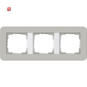 GIR213412 / Abdeckrahmen 3f Gira E3 Grau/Reinweiß /...