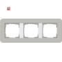 GIR213412 / Abdeckrahmen 3f Gira E3 Grau/Reinweiß / EAN 4010337023913