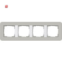 GIR214412 / Abdeckrahmen 4f Gira E3 Grau/Reinweiß /...