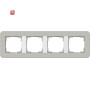 GIR214412 / Abdeckrahmen 4f Gira E3 Grau/Reinweiß / EAN 4010337023920