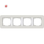 GIR214411 / Abdeckrahmen 4f Gira E3 Hellgrau/Reinweiß / EAN 4010337023807