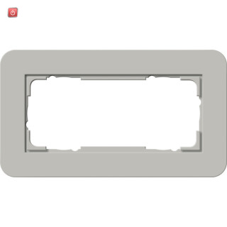 GIR1002412 / Abdeckrahmen 2f o.M. Gira E3 Grau/Reinweiß / EAN 4010337023944