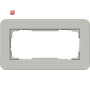 GIR1002412 / Abdeckrahmen 2f o.M. Gira E3 Grau/Reinweiß / EAN 4010337023944