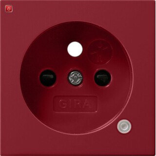 GIR949109 / Abd. Steckd. Erdstift Kontroll GN + SH System 55 Rot / EAN 4010337026594