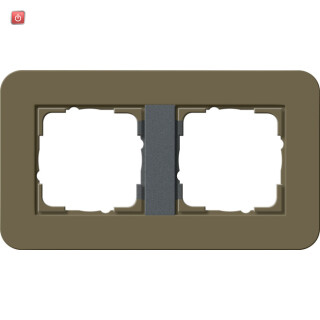 GIR212426 / Abdeckrahmen 2f Gira E3 Umbra/Anthrazit / EAN 4010337024460