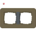 GIR212426 / Abdeckrahmen 2f Gira E3 Umbra/Anthrazit / EAN...