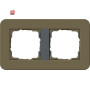 GIR212426 / Abdeckrahmen 2f Gira E3 Umbra/Anthrazit / EAN 4010337024460