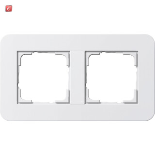 GIR212410 / Abdeckrahmen 2f Gira E3 Reinweiß/Reinweiß / EAN 4010337023722