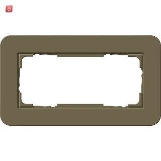 GIR1002416 / Abdeckrahmen 2f o.M. Gira E3 Umbra/Reinweiß / EAN 4010337024446