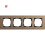 GIR214221 / Abdeckrahmen 4f Gira Esprit Lin.Mpx.Hellbraun / EAN 4010337016038