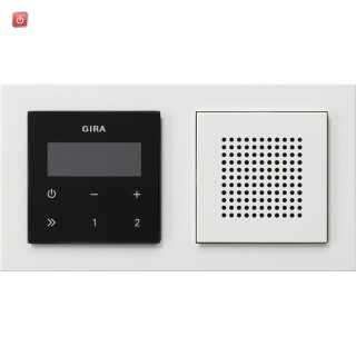 GIR49572 / UP-Radio RDS Lautsprecher + Rahmen E2 Gira E2 Weiß/Reinweiß / EAN 4010337495727