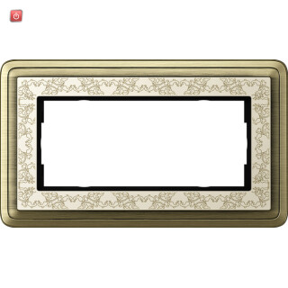 GIR1002663 / Abdeckrahmen 2f o.M. ClassiX Art Bronze-Cremeweiß / EAN 4010337099635