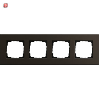 GIR214127 / Abdeckrahmen 4f Gira Esprit Alum.Braun / EAN 4010337109112