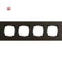 GIR214127 / Abdeckrahmen 4f Gira Esprit Alum.Braun / EAN 4010337109112
